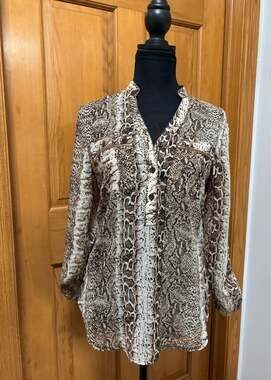 Roly Poly snake skin print top - Small